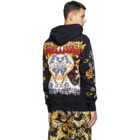 Versace Jeans Couture Black Paisley Fantasy Logo Hoodie
