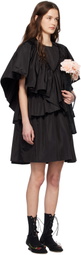 Simone Rocha Black Short Ruffle Minidress