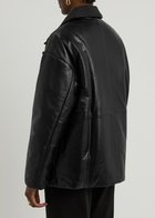 Arma Lara Reversible Padded Leather Jacket Black