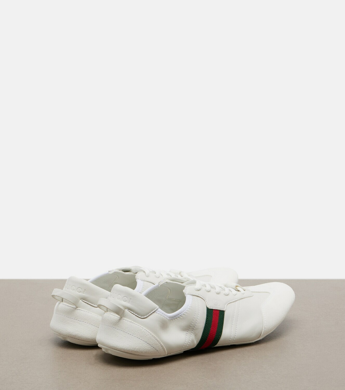 Gucci Flex suede-trimmed leather sneakers