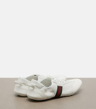 Gucci Flex suede-trimmed leather sneakers