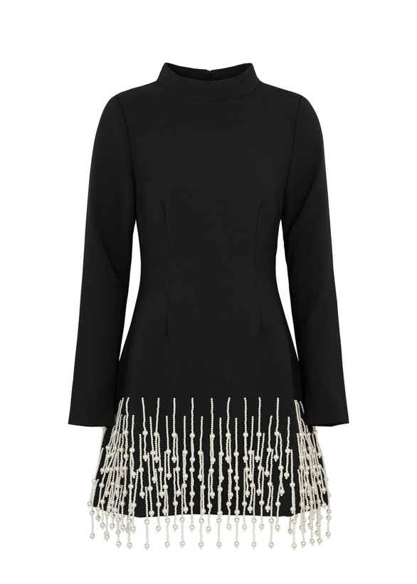Photo: Odd Muse Ultimate Muse Embellished Stretch-crepe Mini Dress Black