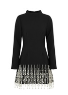 Odd Muse Ultimate Muse Embellished Stretch-crepe Mini Dress Black