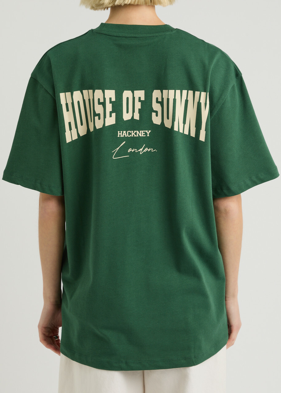 House OF Sunny Hackney Logo-print Cotton T-shirt Green