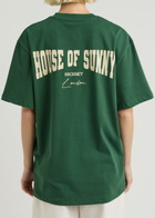 House OF Sunny Hackney Logo-print Cotton T-shirt Green