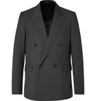 The Row - Dark-Grey Colin Double-Breasted Mélange Wool Suit Jacket - Gray