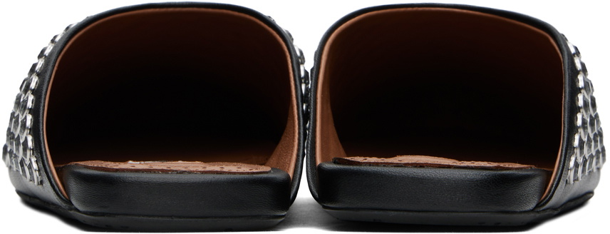 ALAÏA Black Strass Lambskin Mules