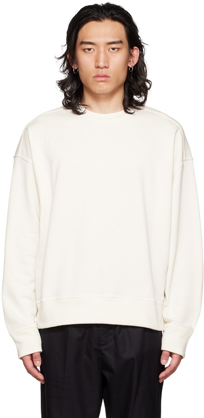 Photo: Jil Sander Off-White Embroidered Sweatshirt