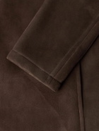 UMIT BENAN - Bruno Shearling-Lined Suede Jacket - Brown