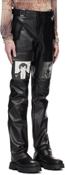 MISBHV Black Self Portrait Leather Pants