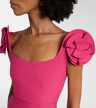 Roland Mouret Floral-appliqué bustier dress