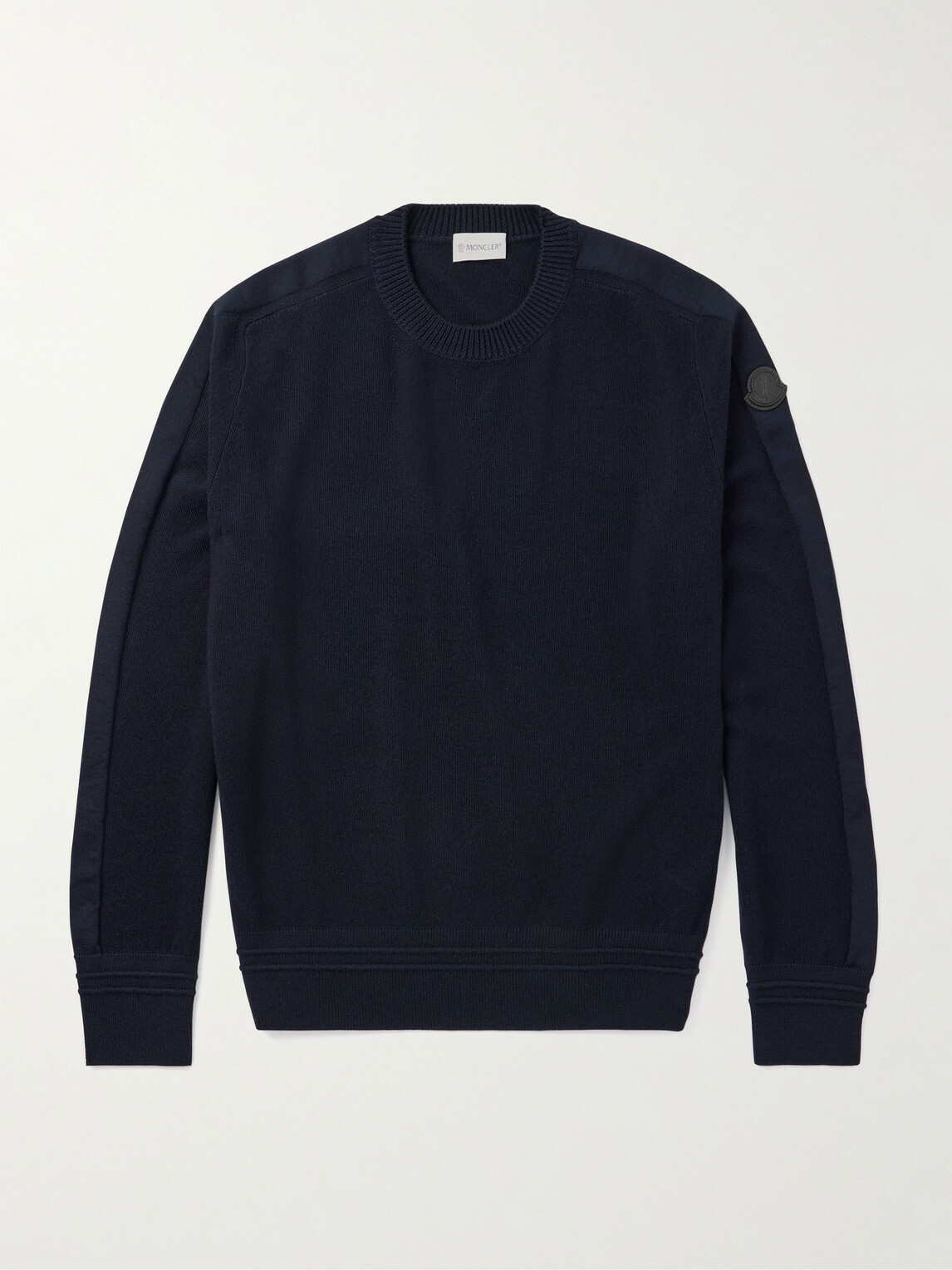 Moncler - Logo-Appliquéd Wool Sweater - Blue