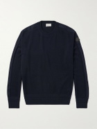 Moncler - Logo-Appliquéd Wool Sweater - Blue