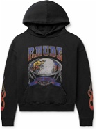 Rhude - Screaming Eagle Logo-Print Cotton-Jersey Hoodie - Black