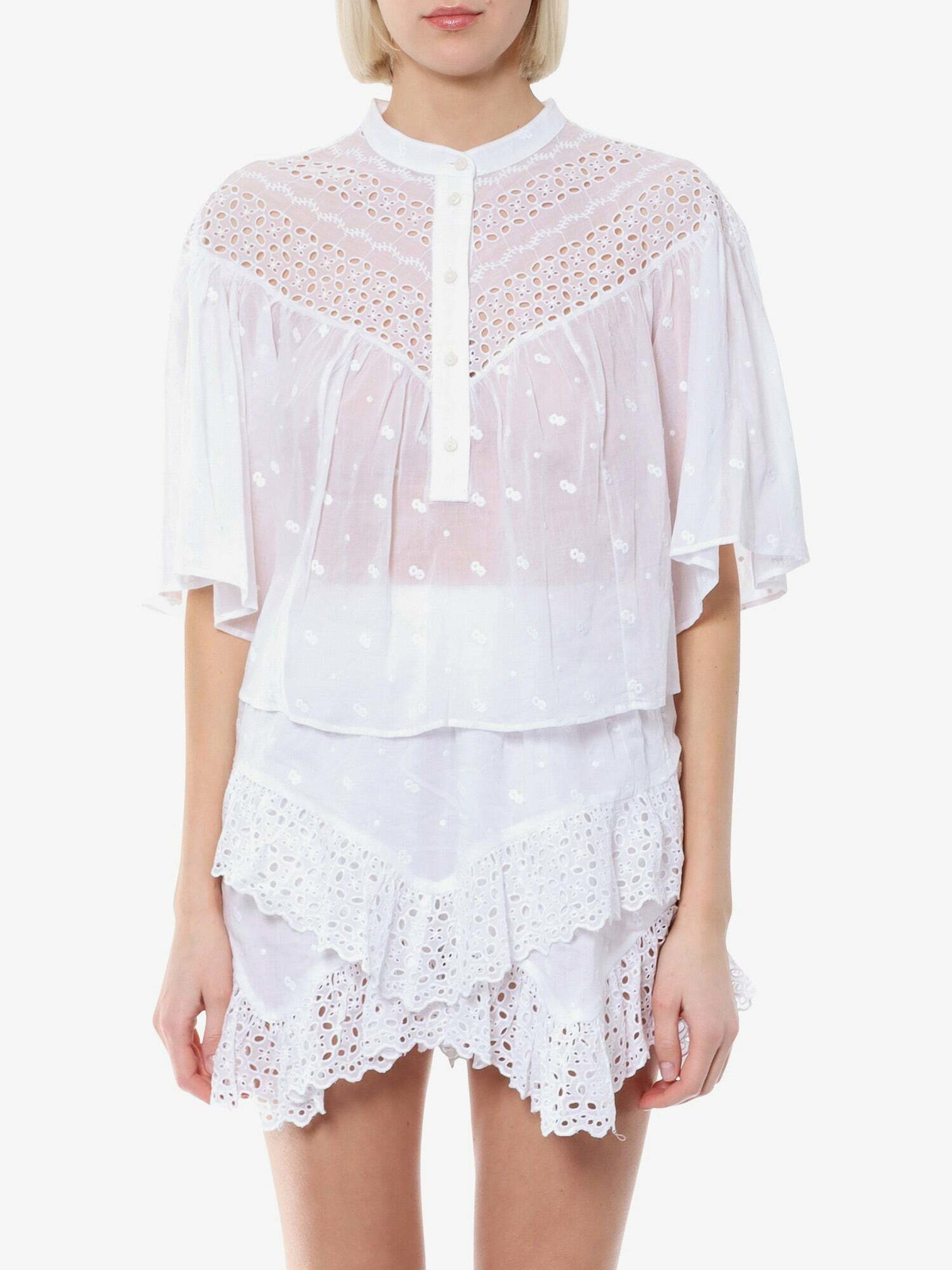 【Marant Etoile】 Safiアシンメトリーレーストップ Marant Etoile Safi asymmetric lace top Isabel Marant Etoile