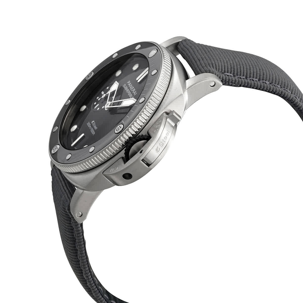 Panerai Submersible QuarantaQuattro eSteel Automatic Grey Dial Mens Watch PAM01288