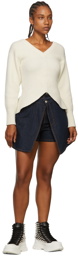 Alexander McQueen Blue Trompe L’oeil Denim Shorts