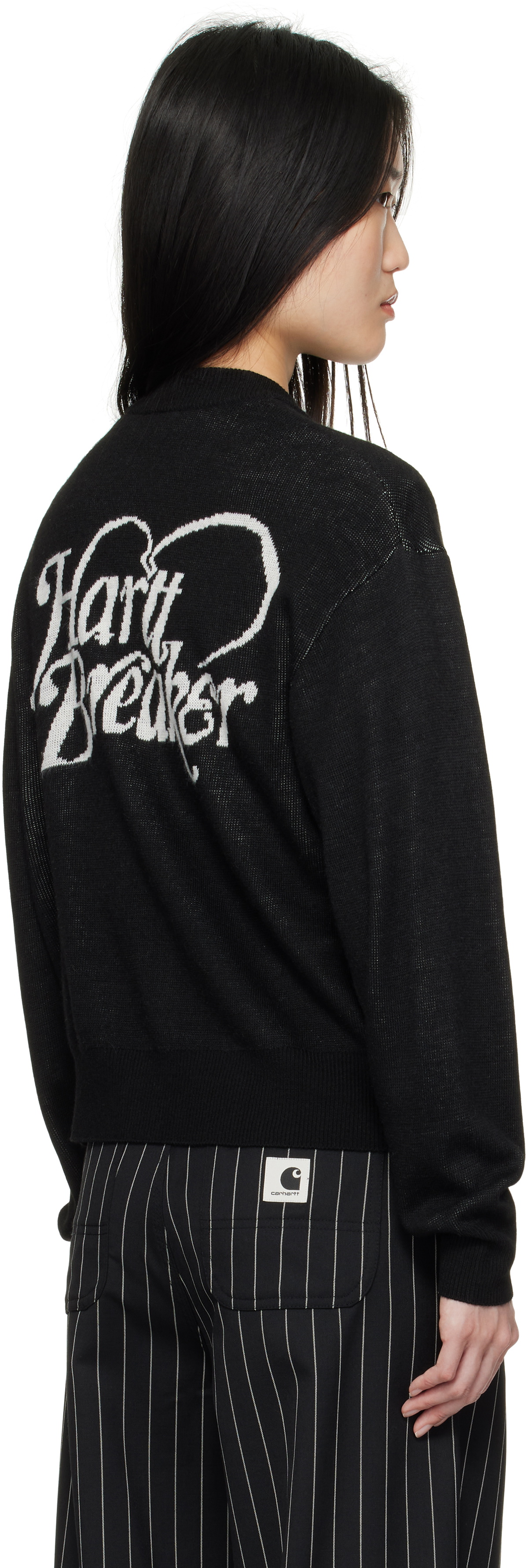 Carhartt Work In Progress Black 'Harttbreaker' Cardigan