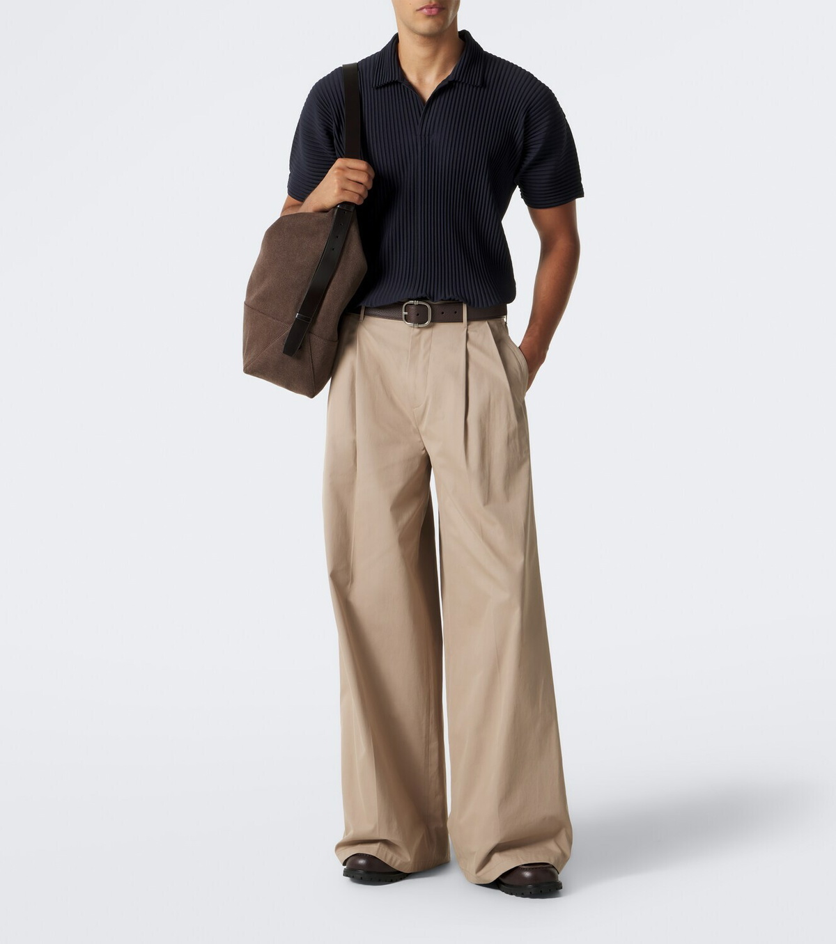Homme Plissé Issey Miyake Basics pleated polo shirt