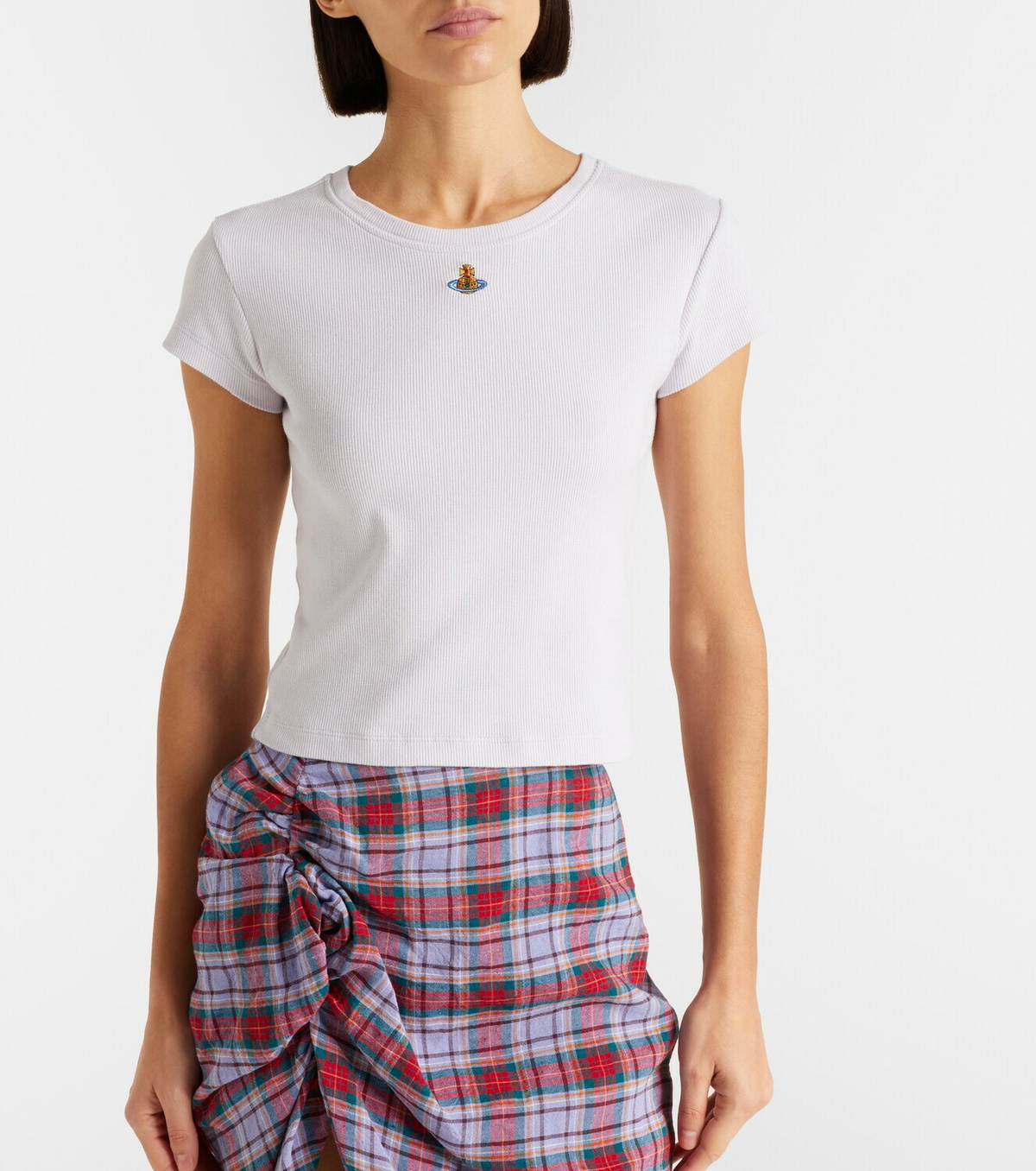 Vivienne Westwood Peru cropped cotton-blend jersey T-shirt