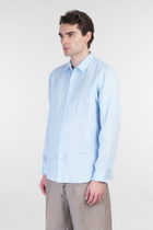 Theory Shirt In Cyan Linen