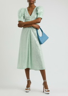 Rotate Birger Christensen Sequin-embellished Tulle Midi Dress Light Green