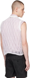 Ernest W. Baker White V-Neck Vest