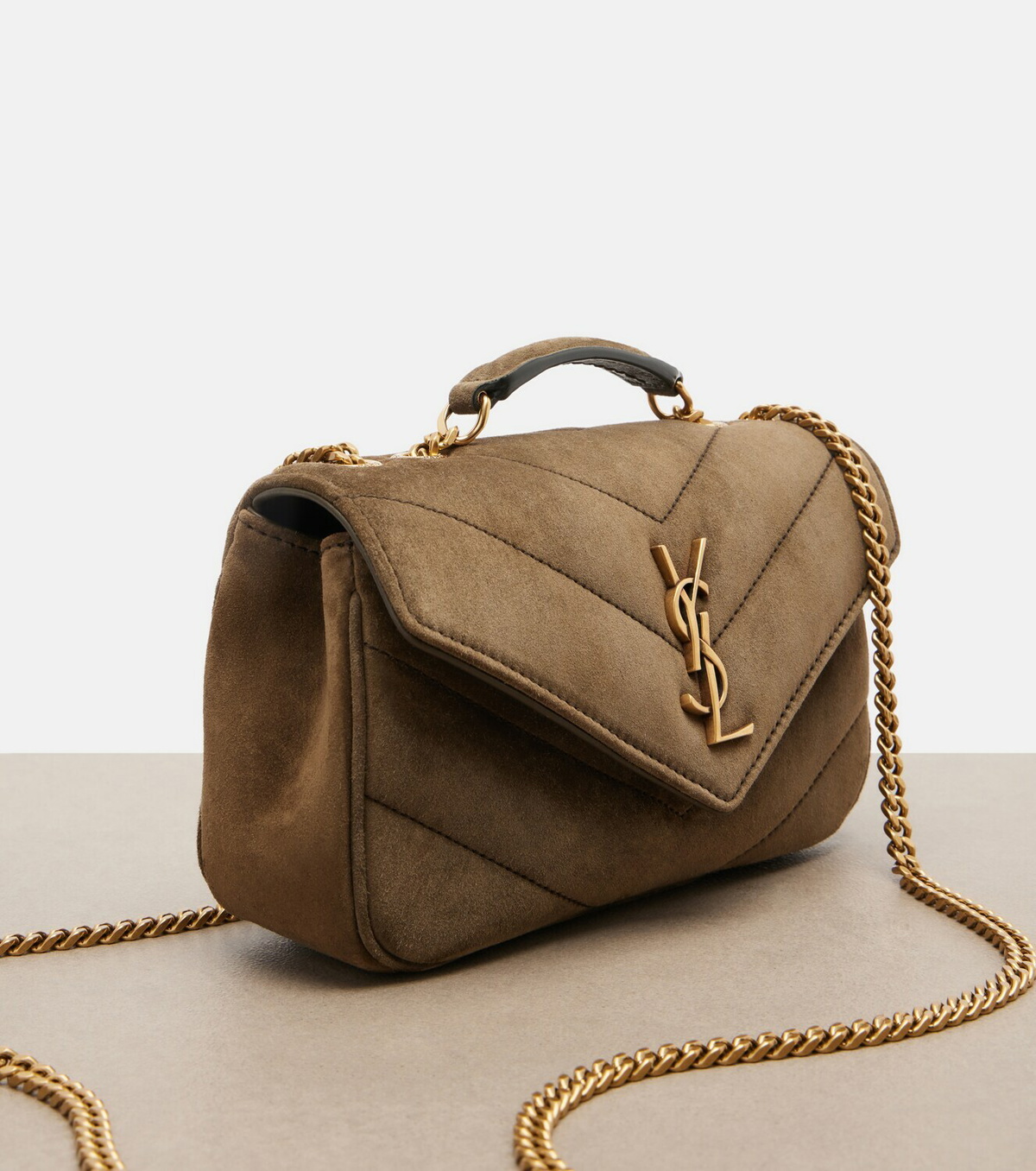 Saint Laurent Loulou Mini suede shoulder bag