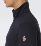 Moncler Grenoble Wool-blend half-zip ski sweater