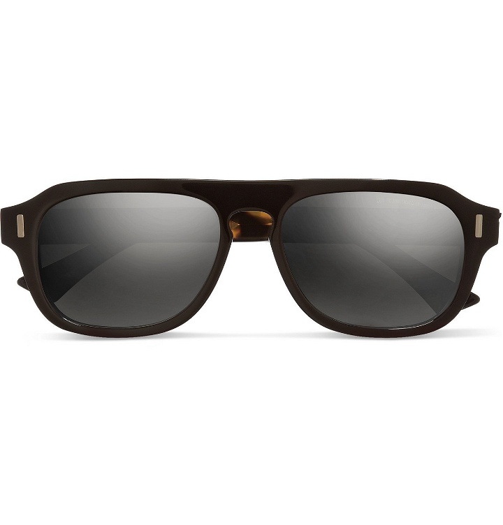 Photo: Cutler and Gross - D-Frame Acetate Sunglasses - Beige