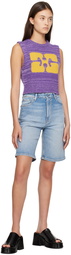 GANNI Purple Cropped Vest