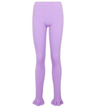 Acne Studios Ribbed-knit cotton-blend leggings