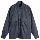 DAIWA Men's Tech Sports Plaid Shirt in Charcoal