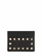 VALENTINO GARAVANI - Rockstud Embellished Leather Card Holder