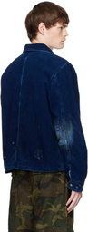 COÛT DE LA LIBERTÉ Blue Luke Indigo Cord jacket
