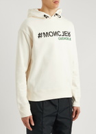 Moncler Grenoble Logo Hooded Cotton Sweatshirt White