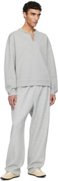 RECTO Gray RC Cut & Embroidery Sweatshirt