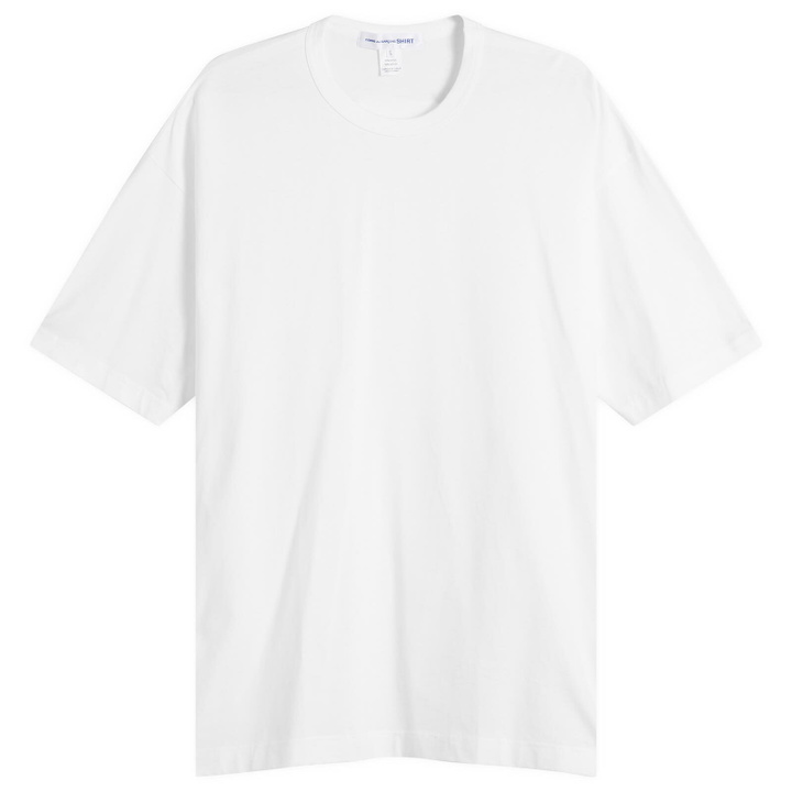 Photo: Comme des Garçons SHIRT Men's Oversized Cotton Jersey in White
