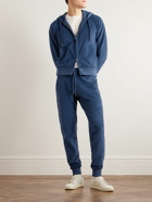 TOM FORD - Cotton-Velvet Drawstring Sweatpants - Blue
