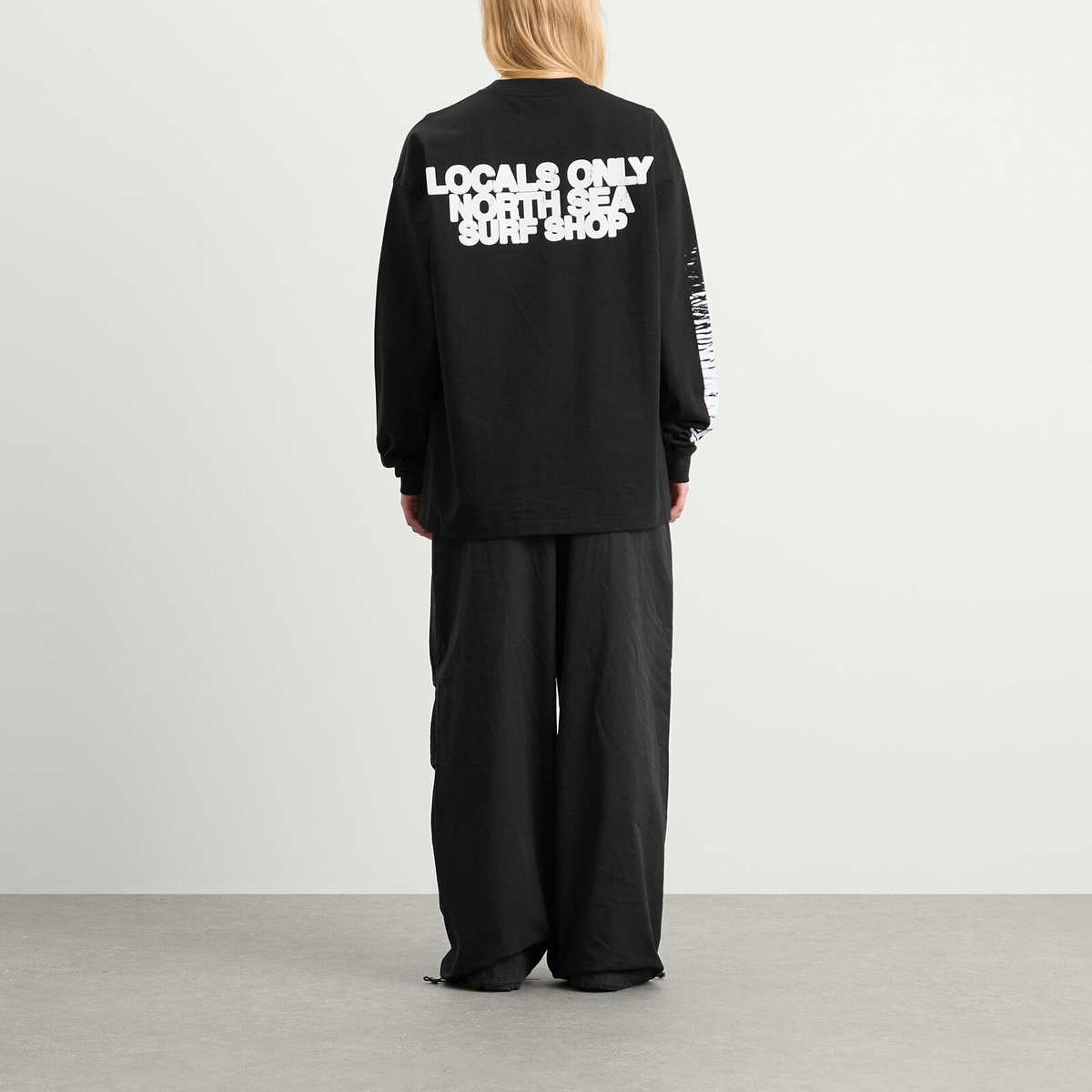 END. Coastal Locals Only Long Sleeve T-Shirt in Black