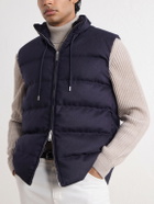Slowear - Padded Wool and Cashmere-Blend Gilet - Blue