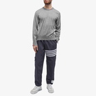 Thom Browne Men's Intarsia Stripe Crew Knit in Light Grey