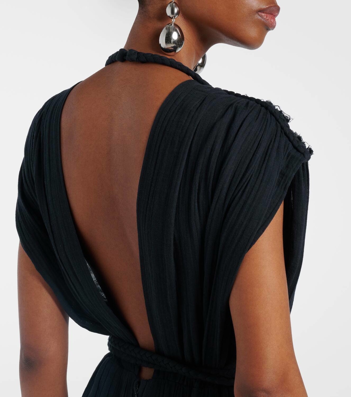 【送料&関税込】Isabel Marant Joya Cotton Long Dress JOYA DRESS Woman black | ISABEL MARANT Official online store