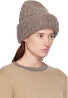 LISA YANG Taupe 'The Beatris' Beanie