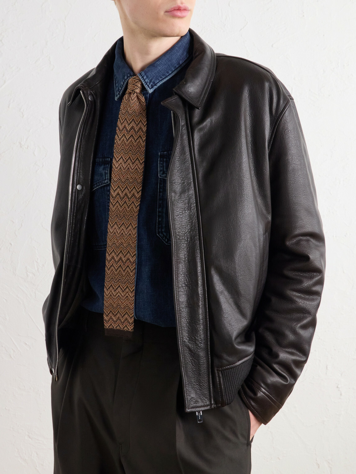 Missoni - Striped Crochet-Knit Wool And Silk-Blend Tie - Brown