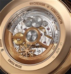 Vacheron Constantin - Patrimony Retrograde Day-Date Automatic 42.5mm 18-Karat Pink Gold and Alligator Watch, Ref. No. 4000U/000R-B516 - Blue