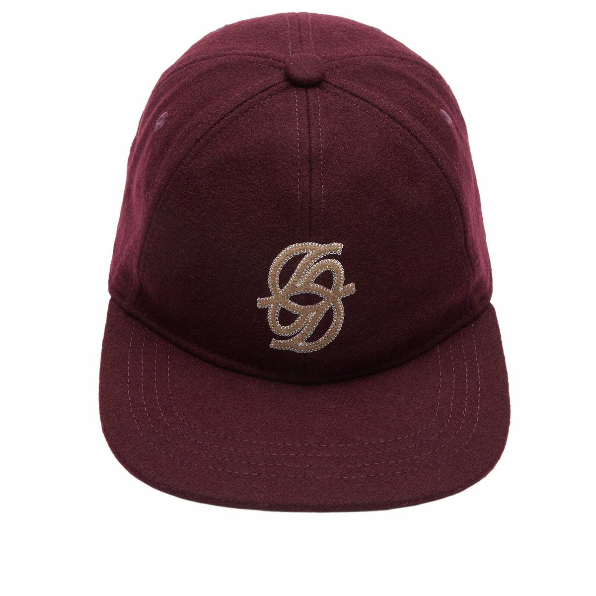Drôle de Monsieur Men's Drole De Monsieur Monogram Cap in Wine 