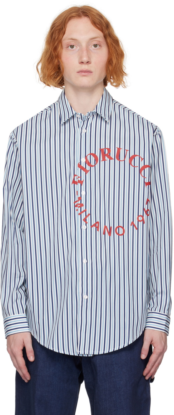 Fiorucci Blue & White Striped Shirt