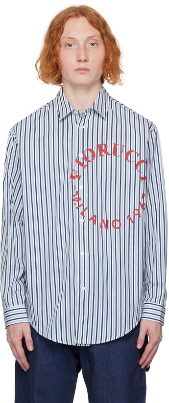 Photo: Fiorucci Blue & White Striped Shirt