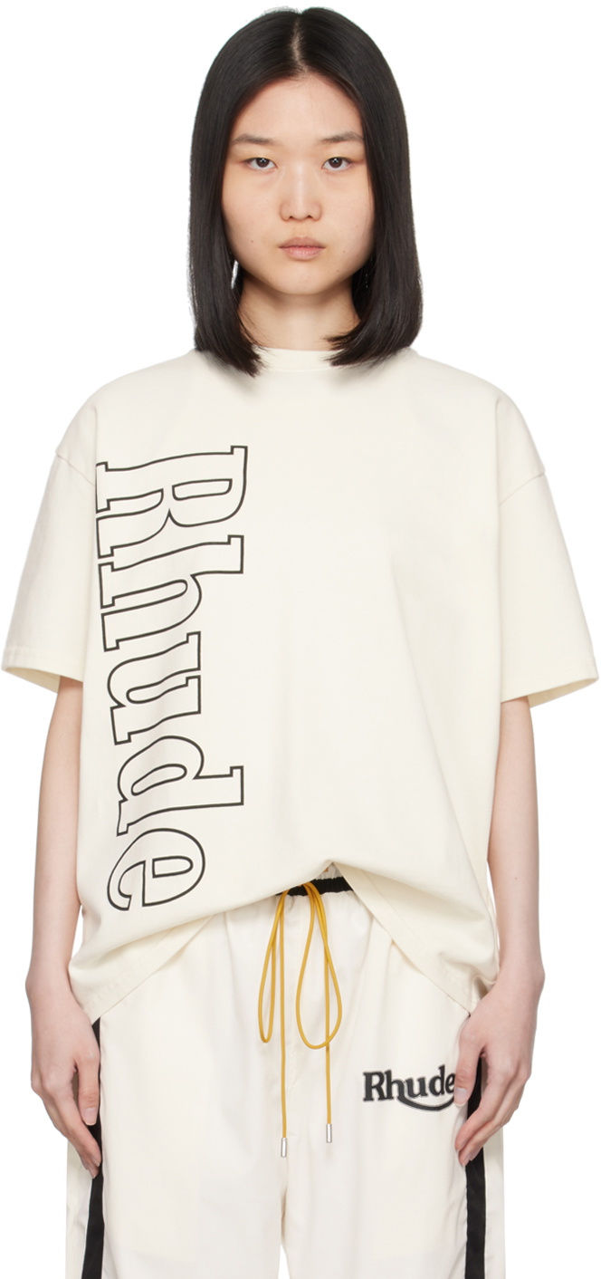 Rhude Off-White Side Logo T-Shirt Rhude